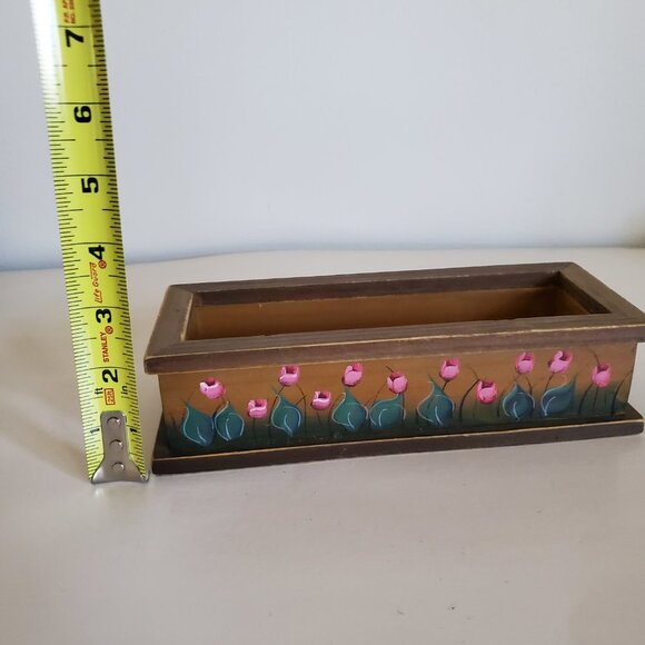 Hand Painted Wood Planter - Picture 6 of 7